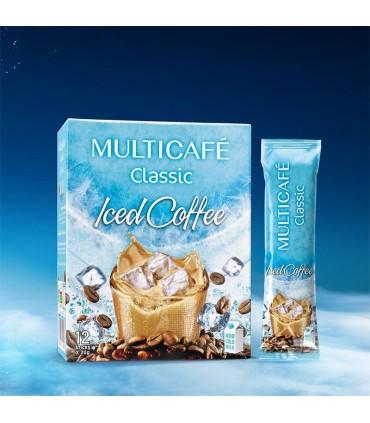 كارتون  قهوة كلاسيك مثلج Iced Coffee سريعة التحضير من MOLTICAFE أكياس 20 غرام عبوة 12 كيس