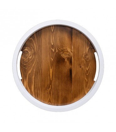كارتون صينية تقديم خشب تشكيلة كلاسيك دائرة الشكل نقشة الخشب